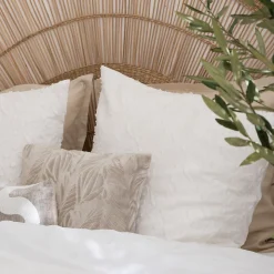 Parure de lit 3 pièces Edie jacquard blanc 260x240cm - Atmosphera