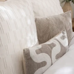 Parure de lit 3 pièces Edie jacquard blanc 260x240cm - Atmosphera