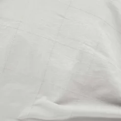 Parure de lit 3 pièces LINELLA Blanc- 240 x 220 cm Coton/Polyester lavé jacquard 57 fils