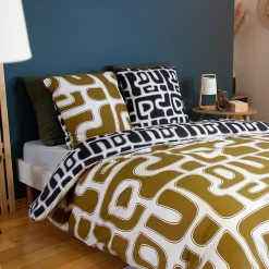 Parure de lit 2 pièces 240x220 cm BAKA microfibre motif abstrait