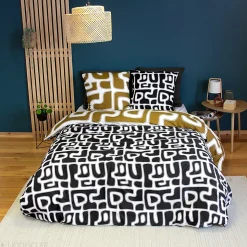 Parure de lit 2 pièces 240x220 cm BAKA microfibre motif abstrait