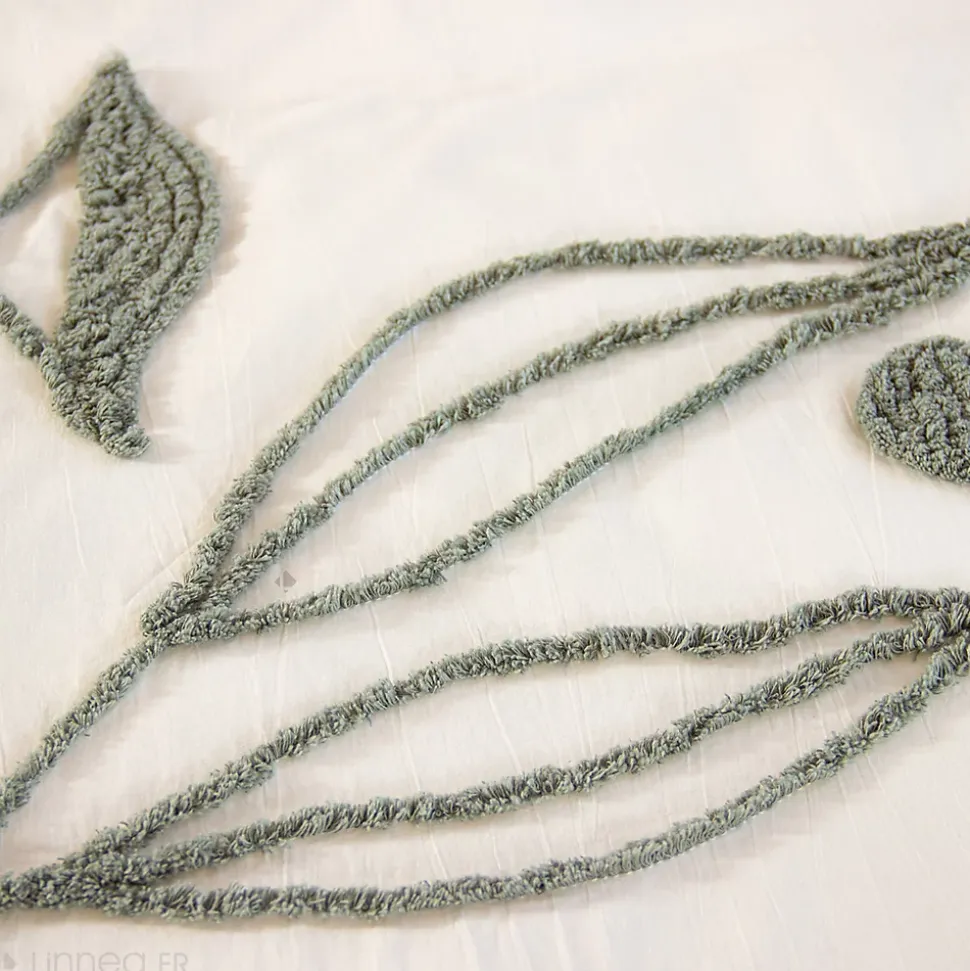 Parure de lit 3 pièces 260x240 cm HERBIER coton lavé