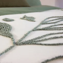 Parure de lit 3 pièces 240x220 cm HERBIER coton lavé