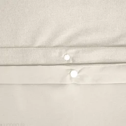 Parure de lit 3 pièces 260x240 cm microfibre SENSATION FLANELLE beige