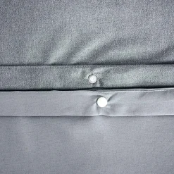 Parure de lit 3 pièces 240x220 cm SENSATION FLANELLE Ardoise