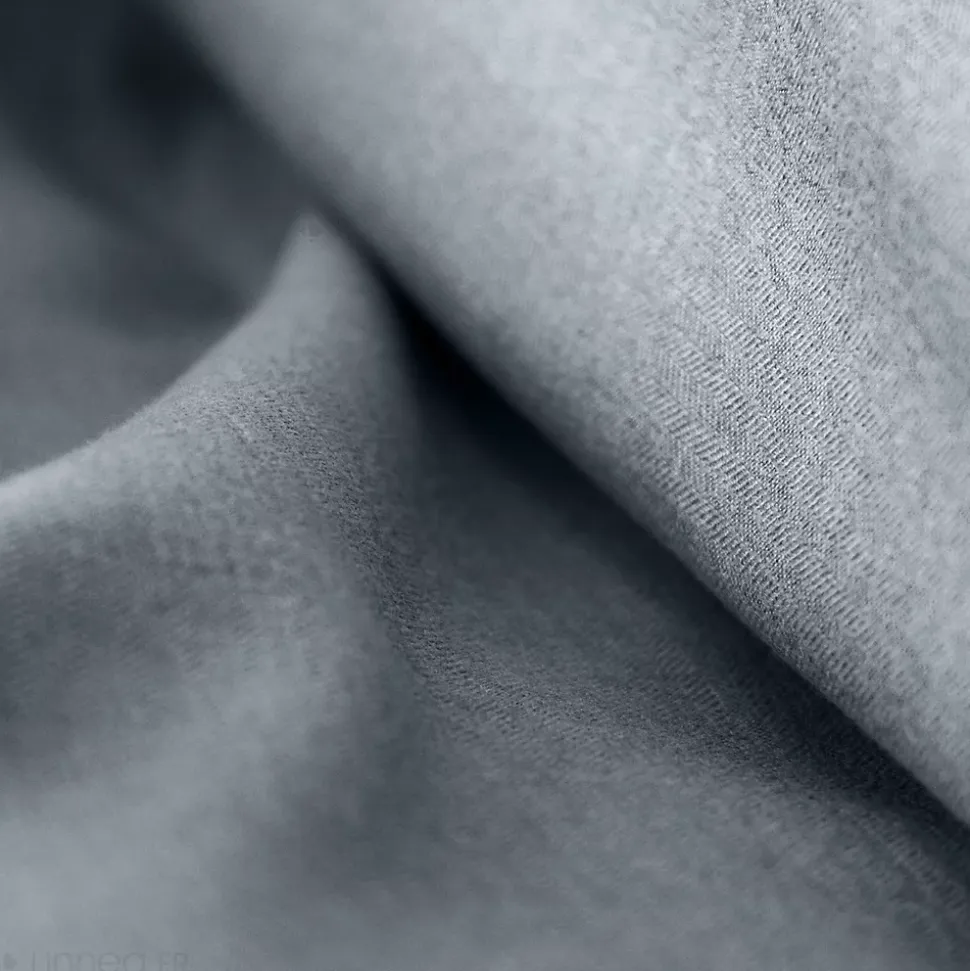 Parure de lit 3 pièces 240x220 cm SENSATION FLANELLE Ardoise