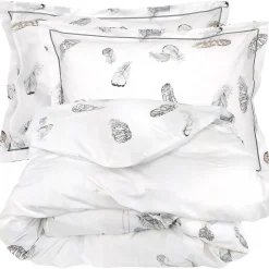 Parure de lit 2 pièces 140x200 cm taie 50x70 cm percale PLUMES