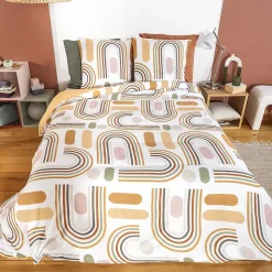 Parure de lit 3 pièces 240x220 KARTING 100% polyester microfibre