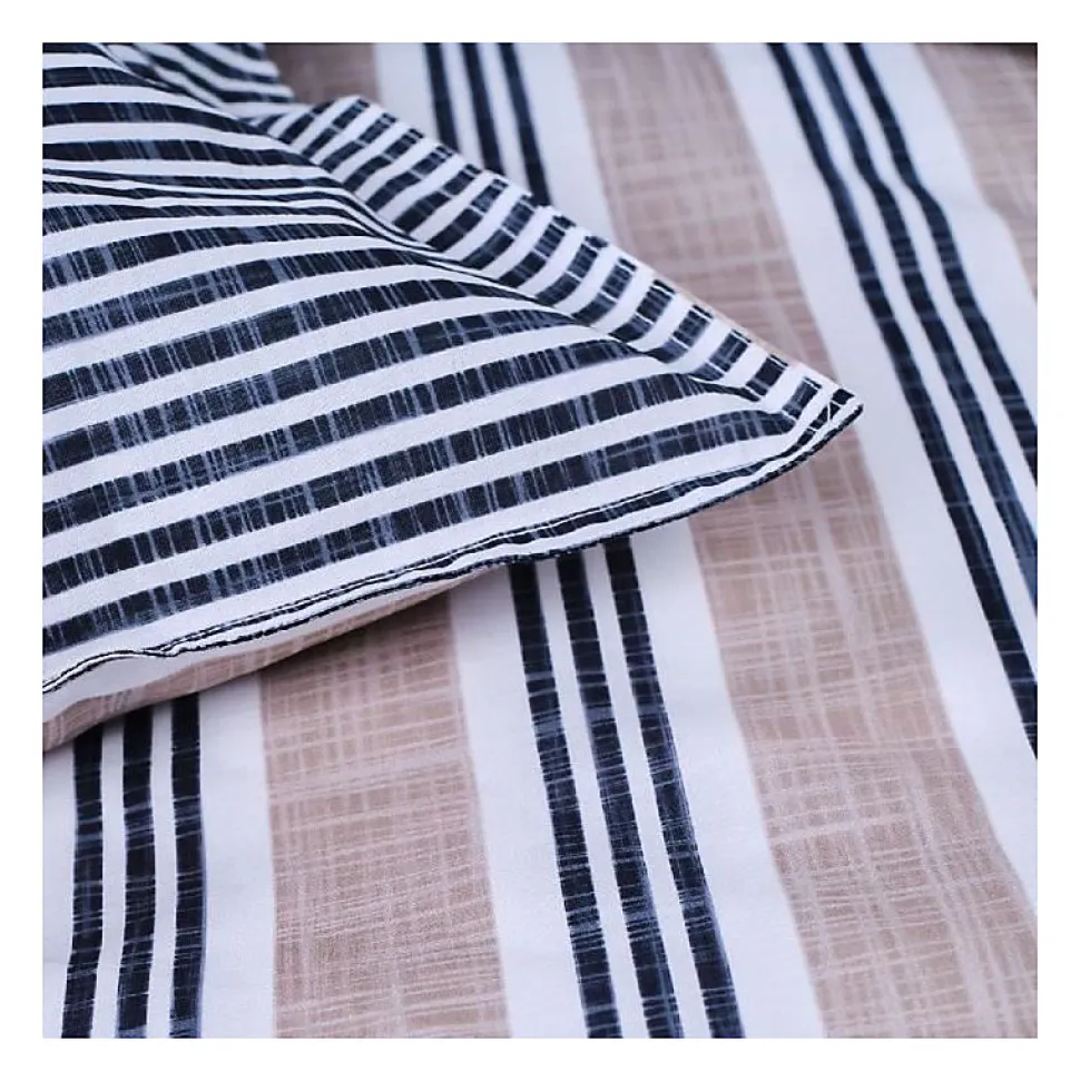 Parure de lit - TODAY Kargo - 220x240 cm - 2 personnes - coton imprimé rayé