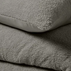 Parure de lit 240 x 220 cm + 2 taies Bouclette Unie HELENA Anthracite