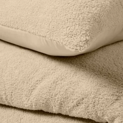 Parure de lit 240 x 220 cm + 2 taies Bouclette Unie HELENA Sable