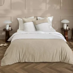 Parure de lit 240 x 220 cm Coton 57 fils & coton tissé GABRIELLE