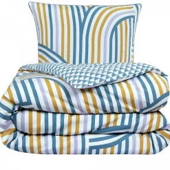 Parure de lit double arche en microfibre lavée 200x200cm