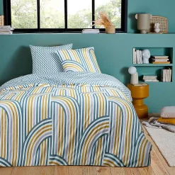 Parure de lit double arche en microfibre lavée 260x240cm