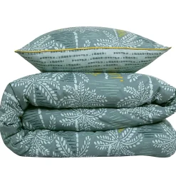 Parure de lit double palmiers en microfibre lavée 200x200cm