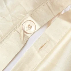 Parure de lit en coton égyptien bio 400 fils écru, 135x200cm - HOMESCAPES