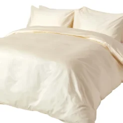 Parure de lit en coton égyptien bio 400 fils écru, 230x220cm - HOMESCAPES