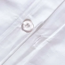 Parure de lit en coton égyptien bio 400 fils blanc, 240x220cm - HOMESCAPES