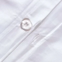 Parure de lit en coton égyptien bio 400 fils blanc, 135x200cm - HOMESCAPES