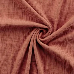 Parure de lit en gaze de coton (260x240 cm - Terracotta)