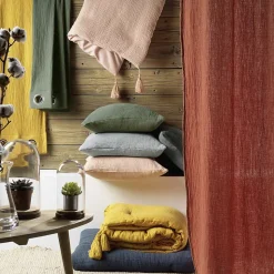 Parure de lit en gaze de coton (260x240 cm - Gris clair)