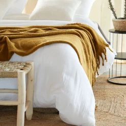 Parure de lit en gaze de coton (260x240 cm - Blanc)