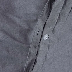 Parure de lit en lin lavé gris, 135x200cm - HOMESCAPES