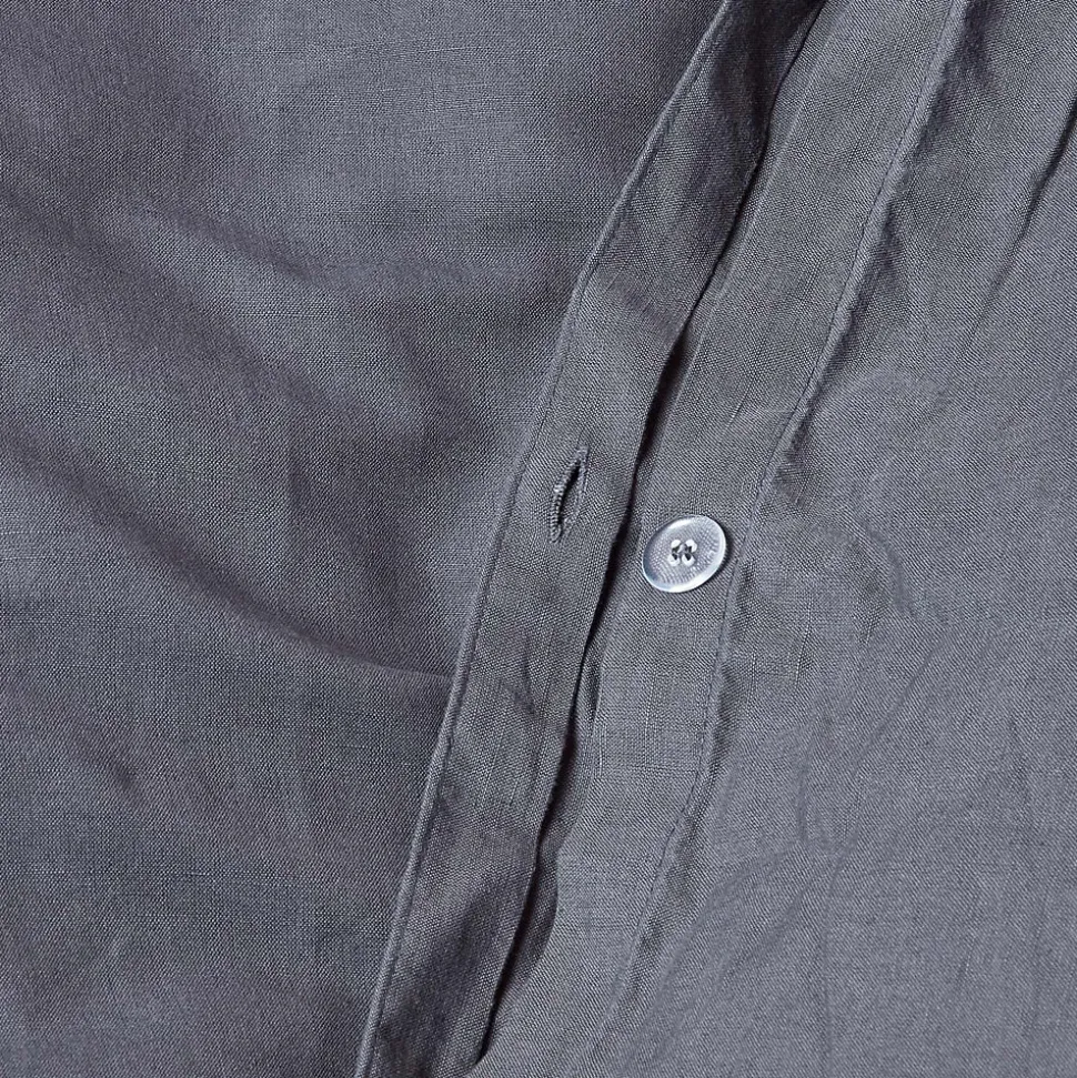 Parure de lit en lin lavé gris, 135x200cm - HOMESCAPES