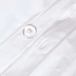 Parure de lit en satin de coton égyptien 1000 fils blanc, 240x220cm - HOMESCAPES