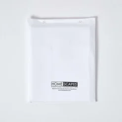 Parure de lit en satin de coton égyptien 1000 fils blanc, 260x220cm - HOMESCAPES