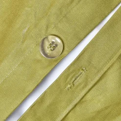 Parure de lit en satin de coton égyptien 1000 fils vert olive, 230x220cm - HOMESCAPES