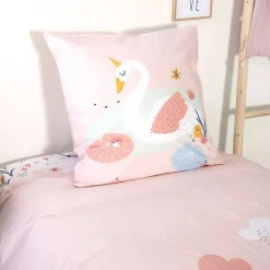 Parure de lit enfant Cygne - Coton 57 fils/cm²