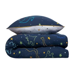 Parure de lit enfant dinosaure réversible 140x200cm