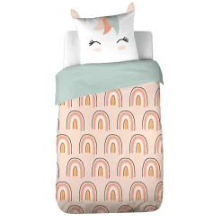Parure de lit enfant Licorne - 100% polyester 72g/m²