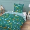 Parure de lit enfant réversible imprimé Dinosaure 140x200cm