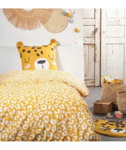 Parure de lit enfant TODAY Funny - 140x200 cm - 100% Coton - imprimé léopard
