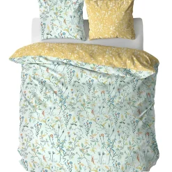 Parure de lit FLORISSANE 240x220 cm 100% polyester microfibre vert 3 pièces