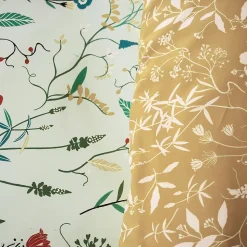 Parure de lit FLORISSANE 240x220 cm 100% polyester microfibre vert 3 pièces