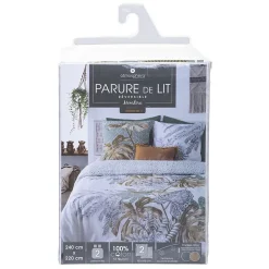 Parure de Lit imprimé Monstera en 240 x 220