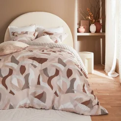 Parure de lit imprimée Aeris gris 260x240cm - Atmosphera