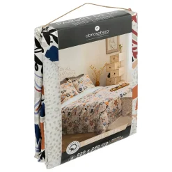 Parure de lit imprimée Alesio - percale - 240x220 cm - Atmosphera