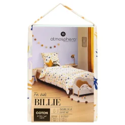 Parure de lit imprimée Billie 140x200 motif organique - Atmosphera