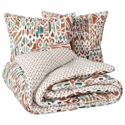 Parure de lit imprimée Ikat 240x220cm - Atmosphera