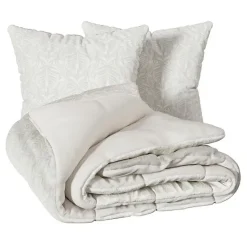 Parure de lit imprimée Nalh 260x240cm beige lin - Atmosphera