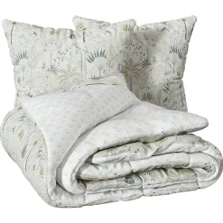 Parure de lit imprimée Sonie blanc 240x220cm - Atmosphera