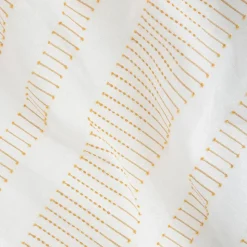 Parure de lit Isao coton blanc/jaune 240x220cm - Atmosphera