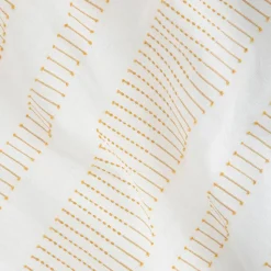 Parure de lit Isao coton blanc/jaune 260x240cm - Atmosphera