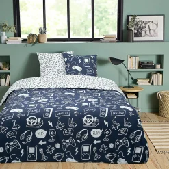 Parure de lit jeux vidéos en coton 240x220cm