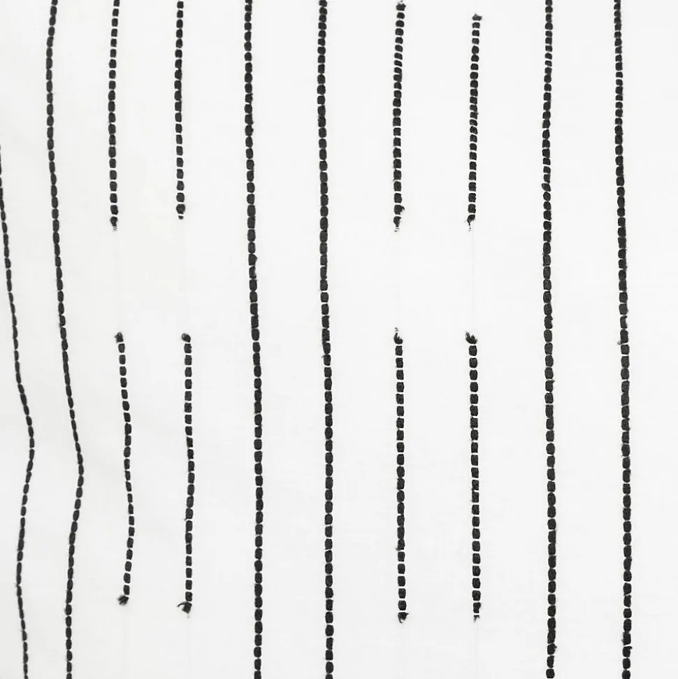 Parure de lit Kain coton blanc/noir 260x240cm - Atmosphera