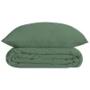 Parure de lit Landiha Percale vert jade 260x240cm - Atmosphera